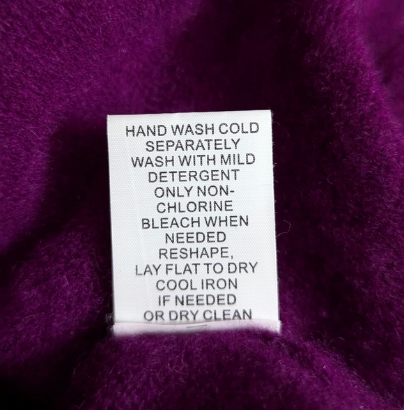 41 Hawthorn 100% Cashmere Sweater Purple V Neck Long Sleeve Women’s XL - Picture 6 of 9